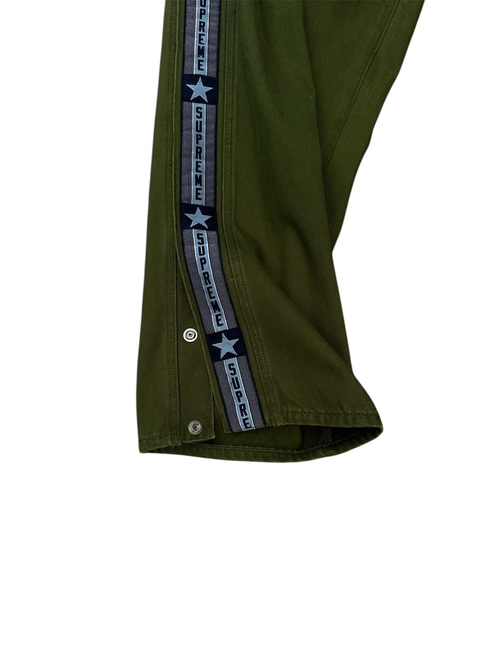 Supreme Star Side Stripe Pants – Olive (Size 34)