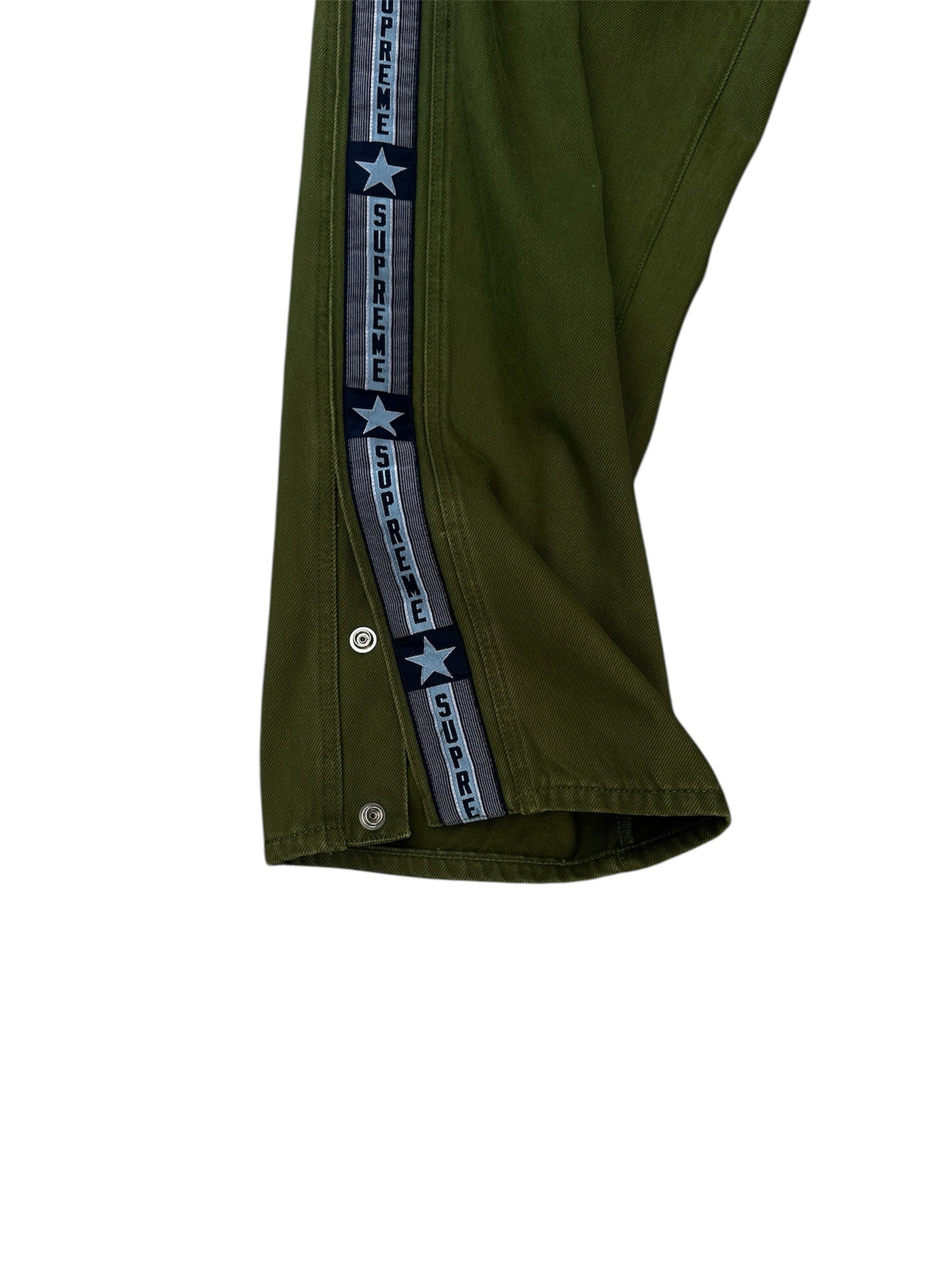 Supreme Star Side Stripe Pants – Olive (Size 34)