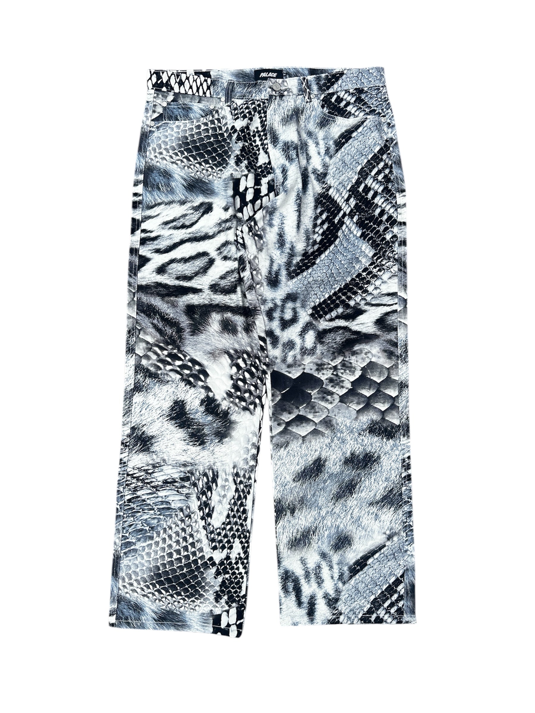 Palace Animal Print Pants – Monochrome (Size 34)