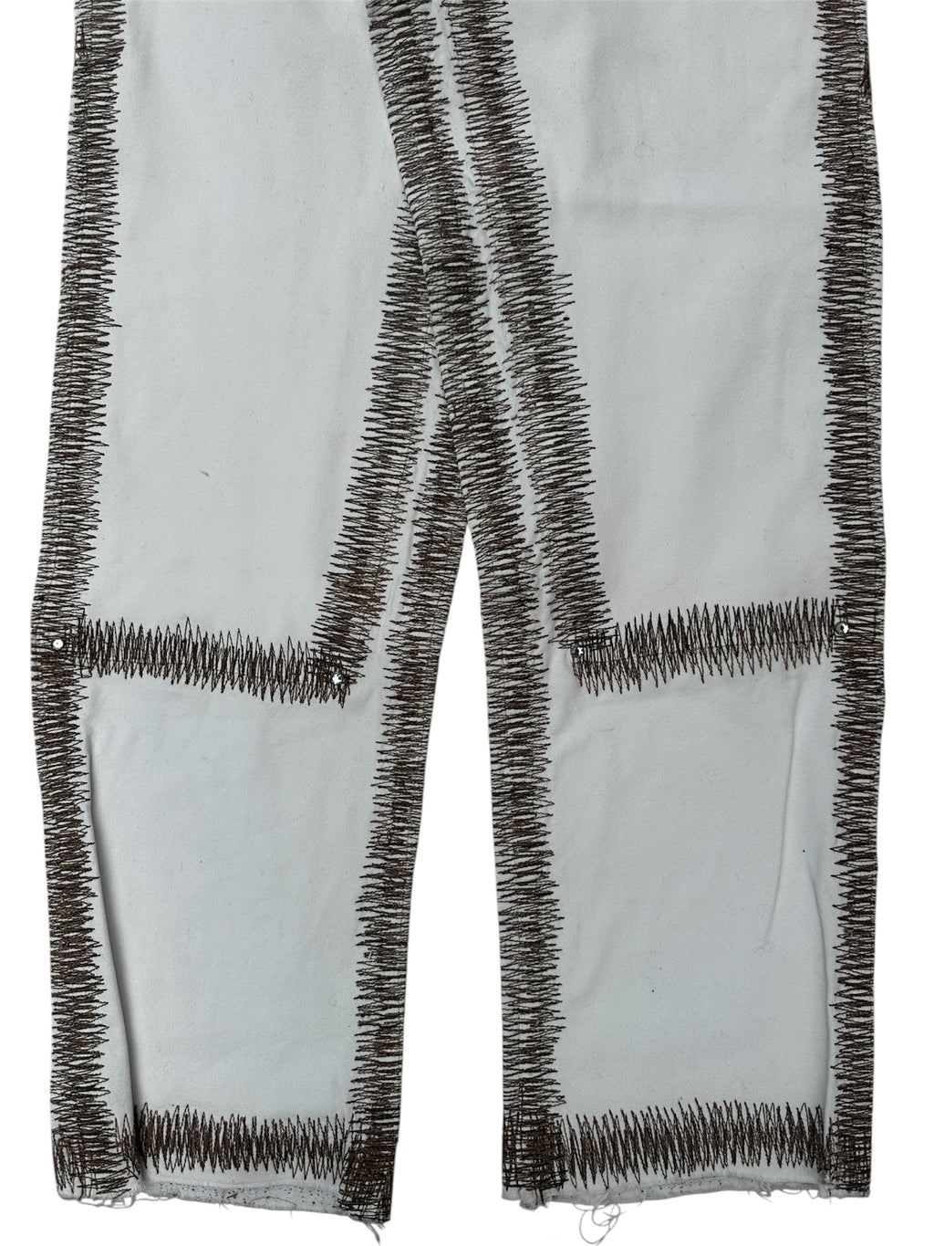 Earthling VIP Contrast Stitch Pants – Off White (Size 34)