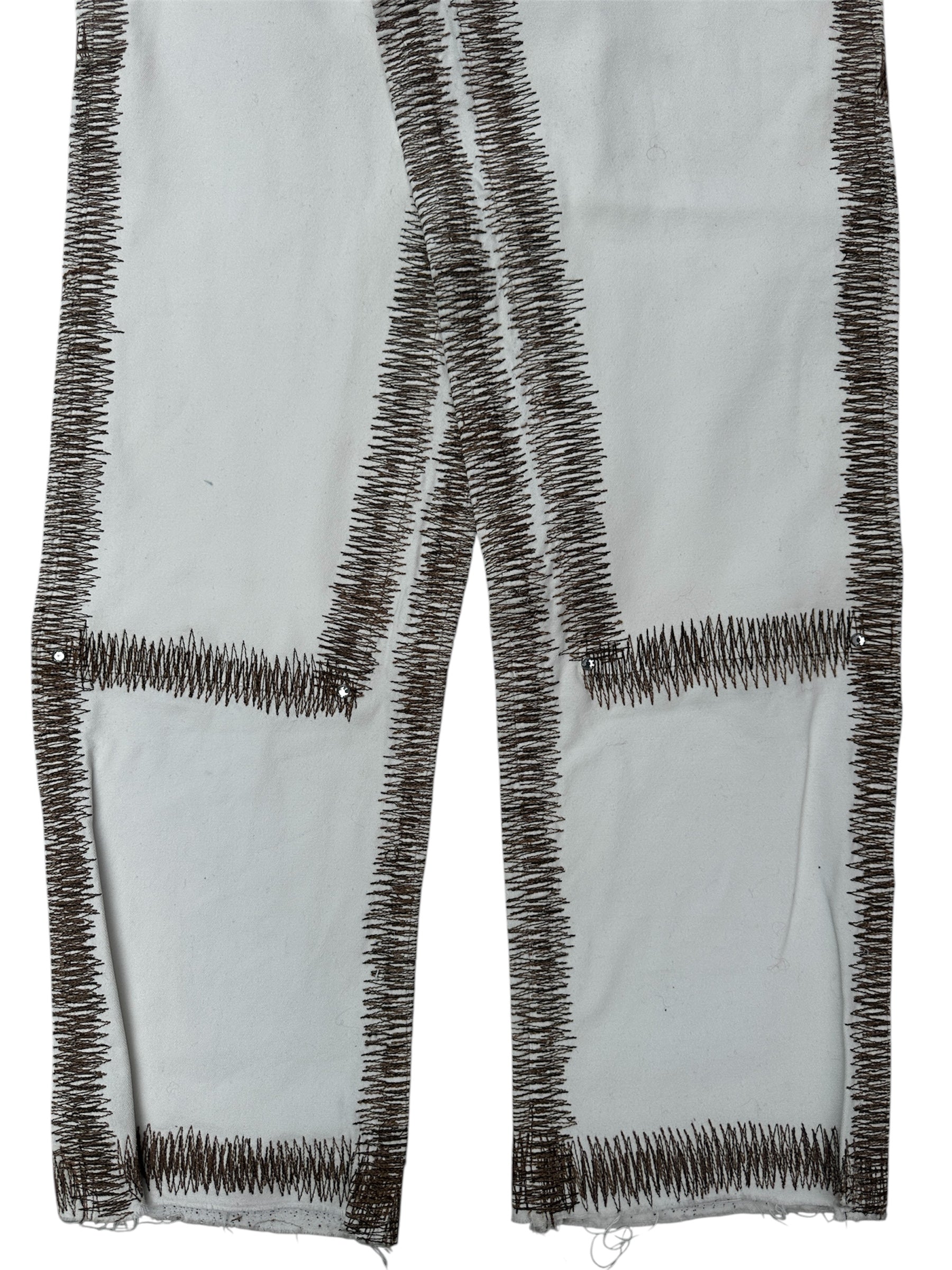 Earthling VIP Contrast Stitch Pants – Off White (Size 34)