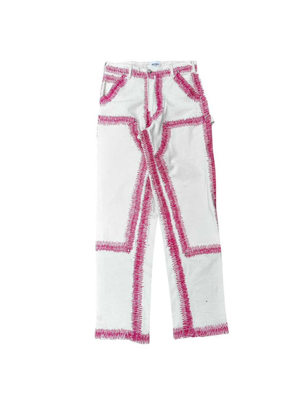 Earthling VIP White/Pink Contrast Stitch Denim – Size 34