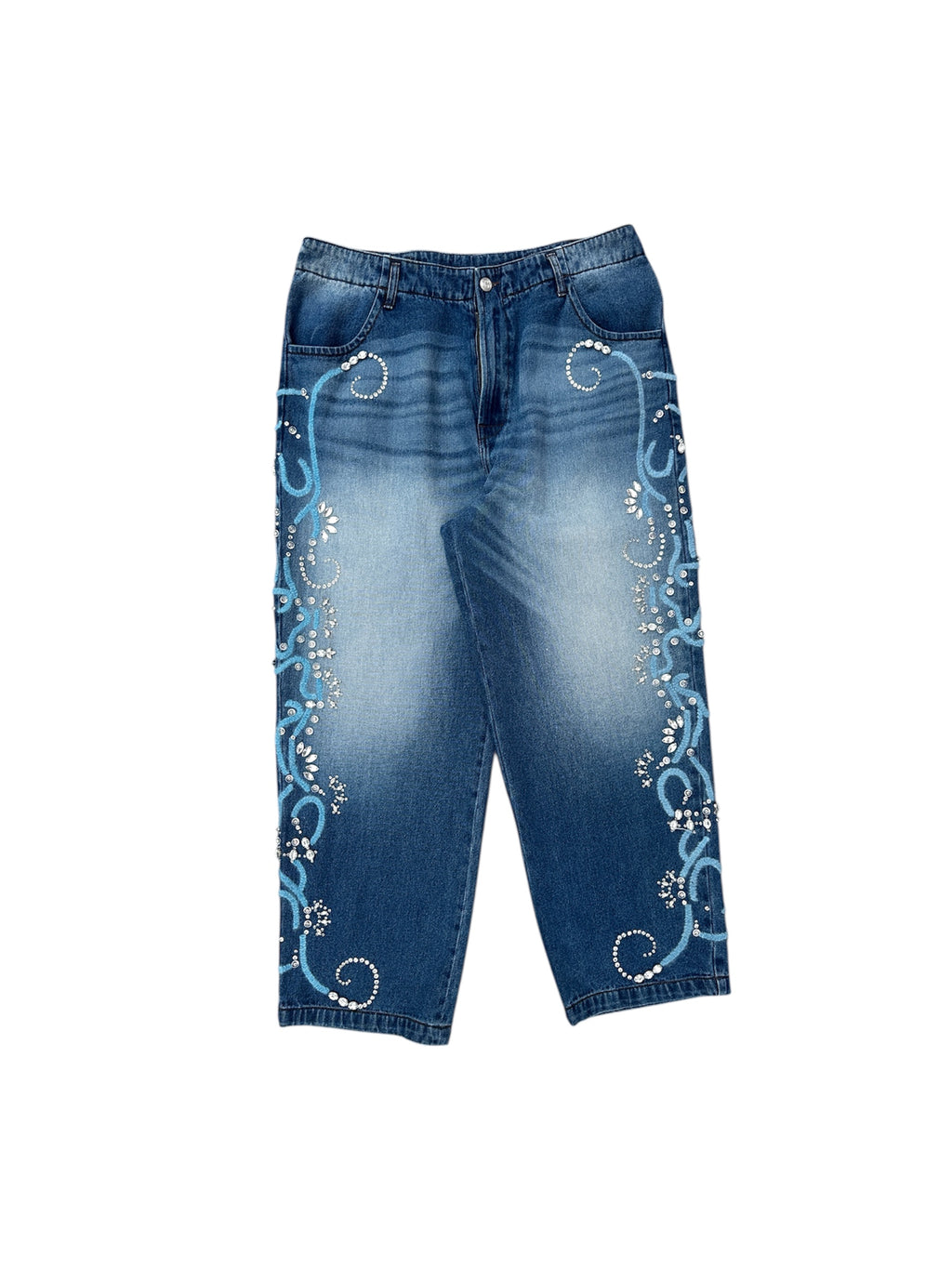 Bluemarble Crystal Embellished Denim – Size 34 (Fits 36)