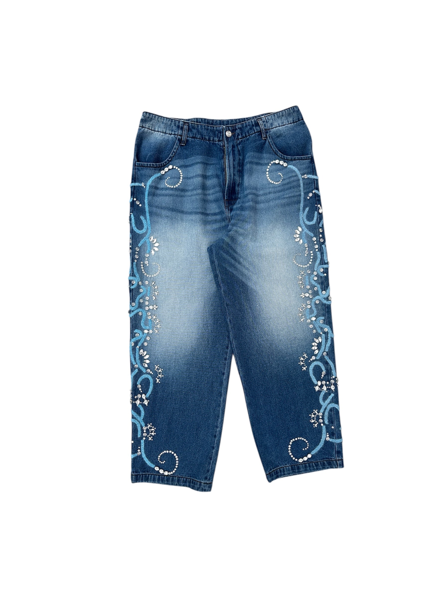 Bluemarble Crystal Embellished Denim – Size 34 (Fits 36)