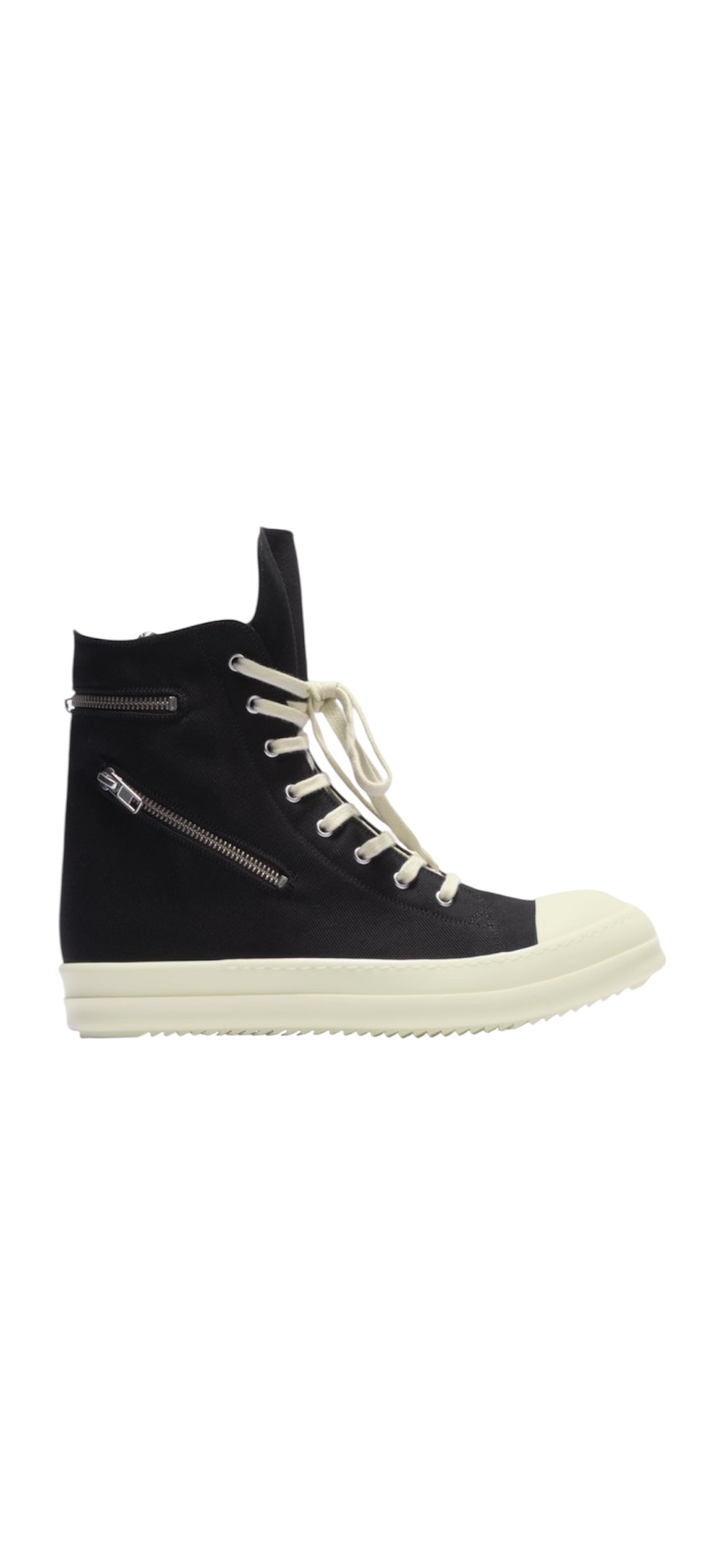 Designer Cargo High-Top Sneakers – Black / Milk (DRKSHDW)