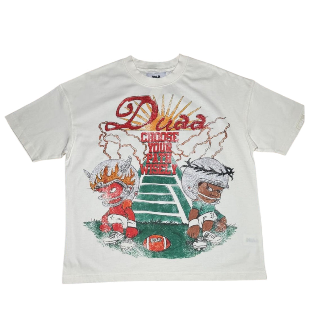 Journey White Rhinestone Tee – Choose Your Path