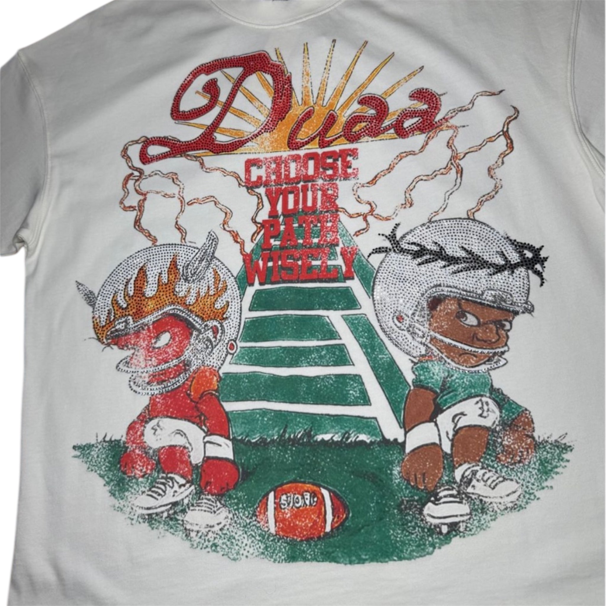 Journey White Rhinestone Tee – Choose Your Path