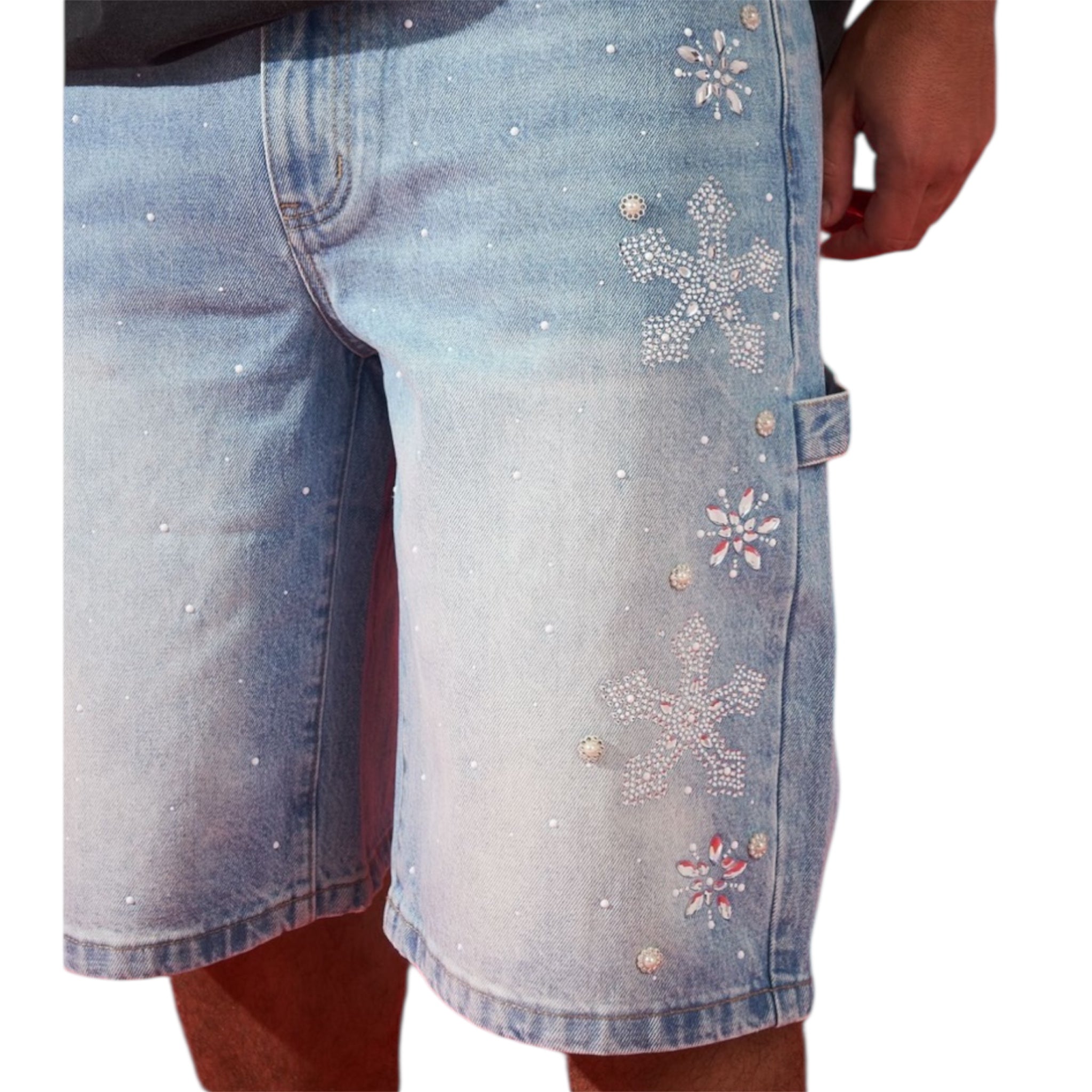 Reward Ice Stone Denim Shorts – Blue