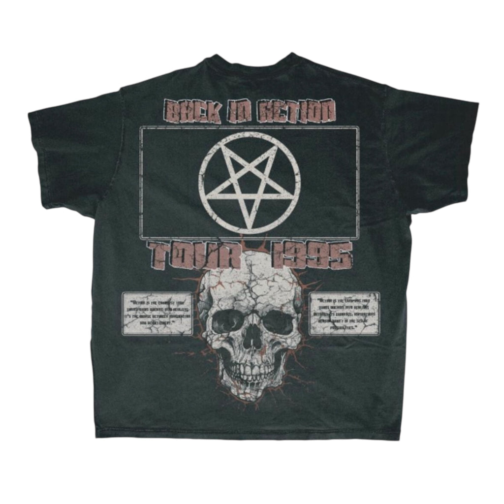 RadBoyz Skull Chain Tour Tee – Vintage Black