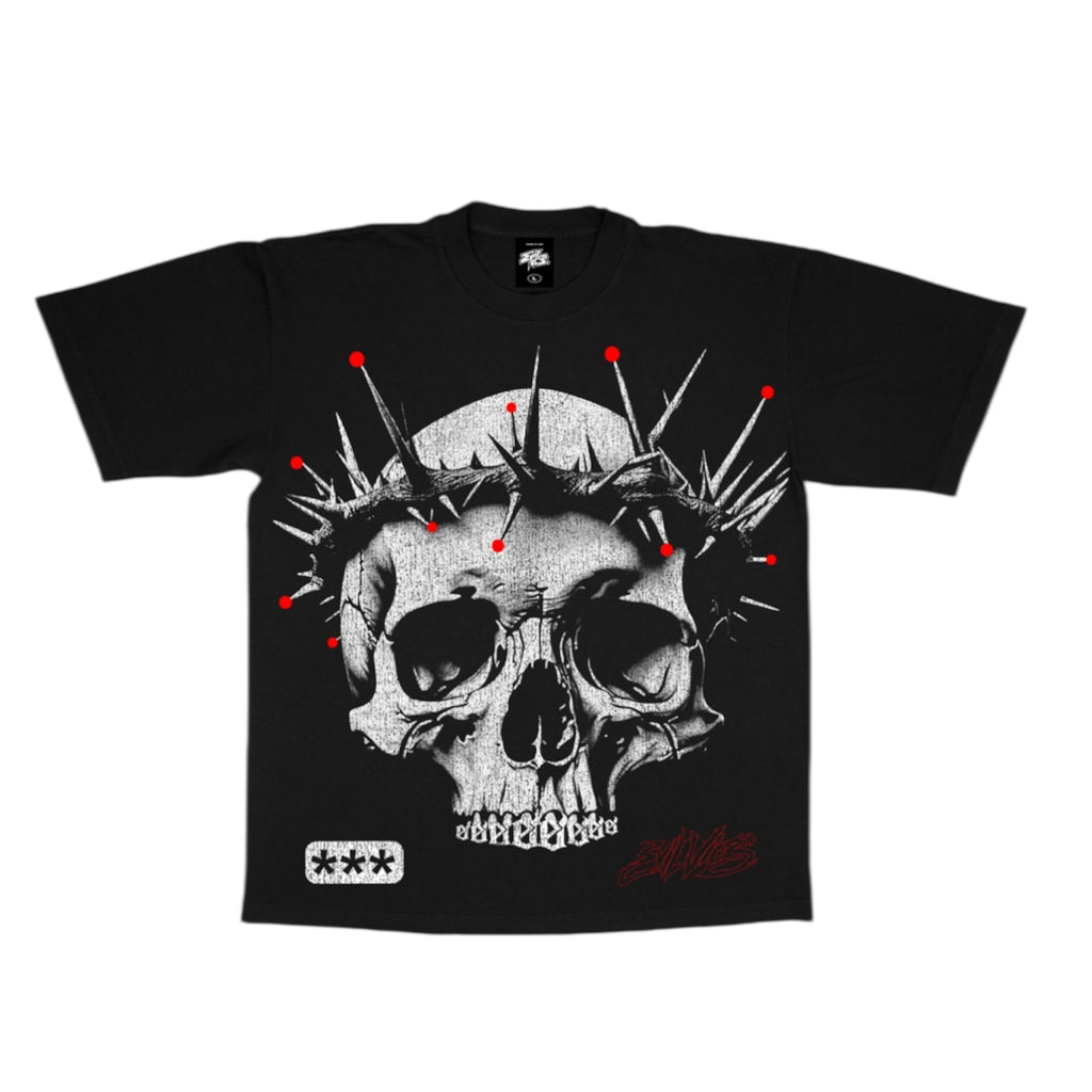 Evil Vices "Crown Skull" Tee – Black