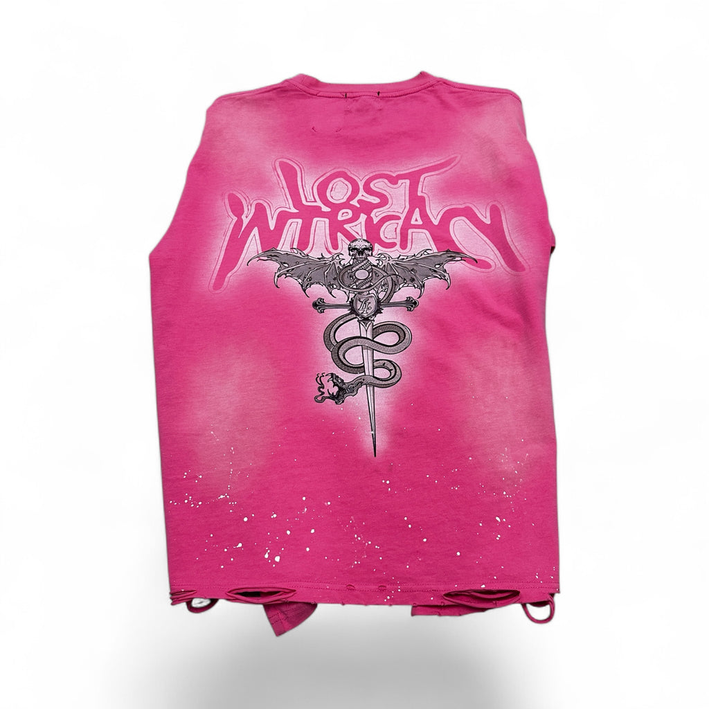 Lost Intricacy Angel Rhinestone Long Sleeve – Pink