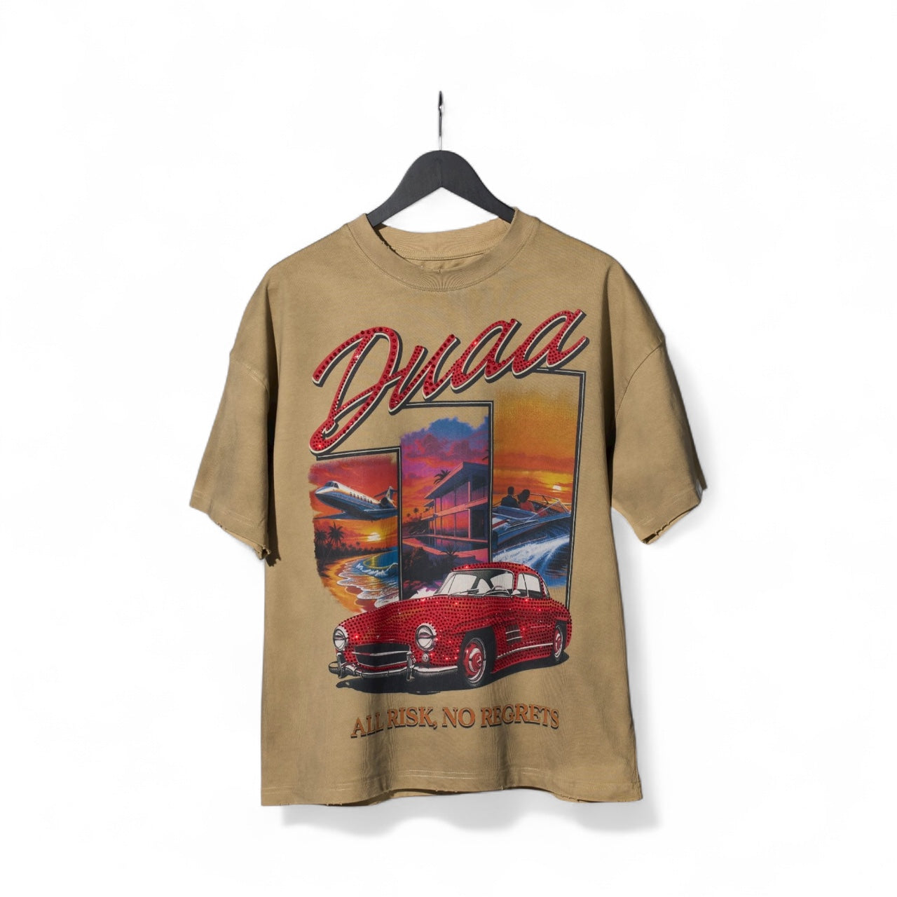 DUAA – All Risk, No Regrets Oversized T-Shirt Sand (Special Edition)