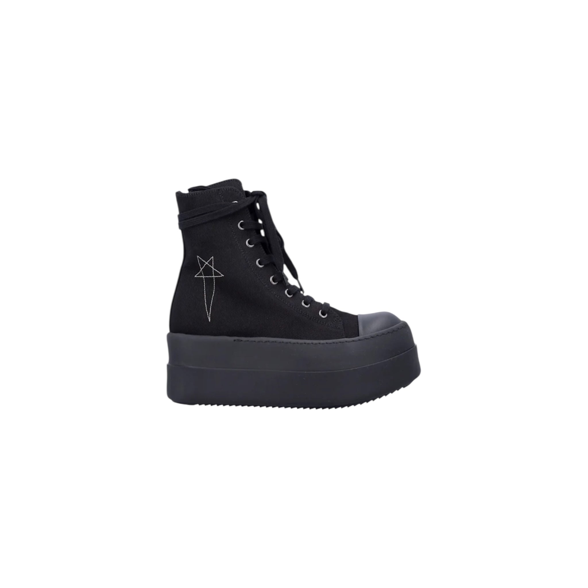 rick owens drkshdw abstract high – triple black SZ-41