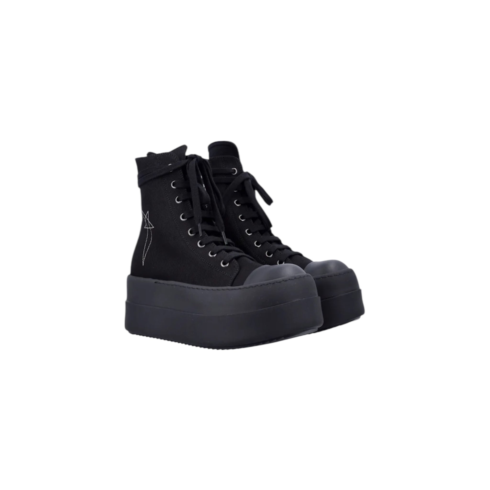 rick owens drkshdw abstract high – triple black SZ-41