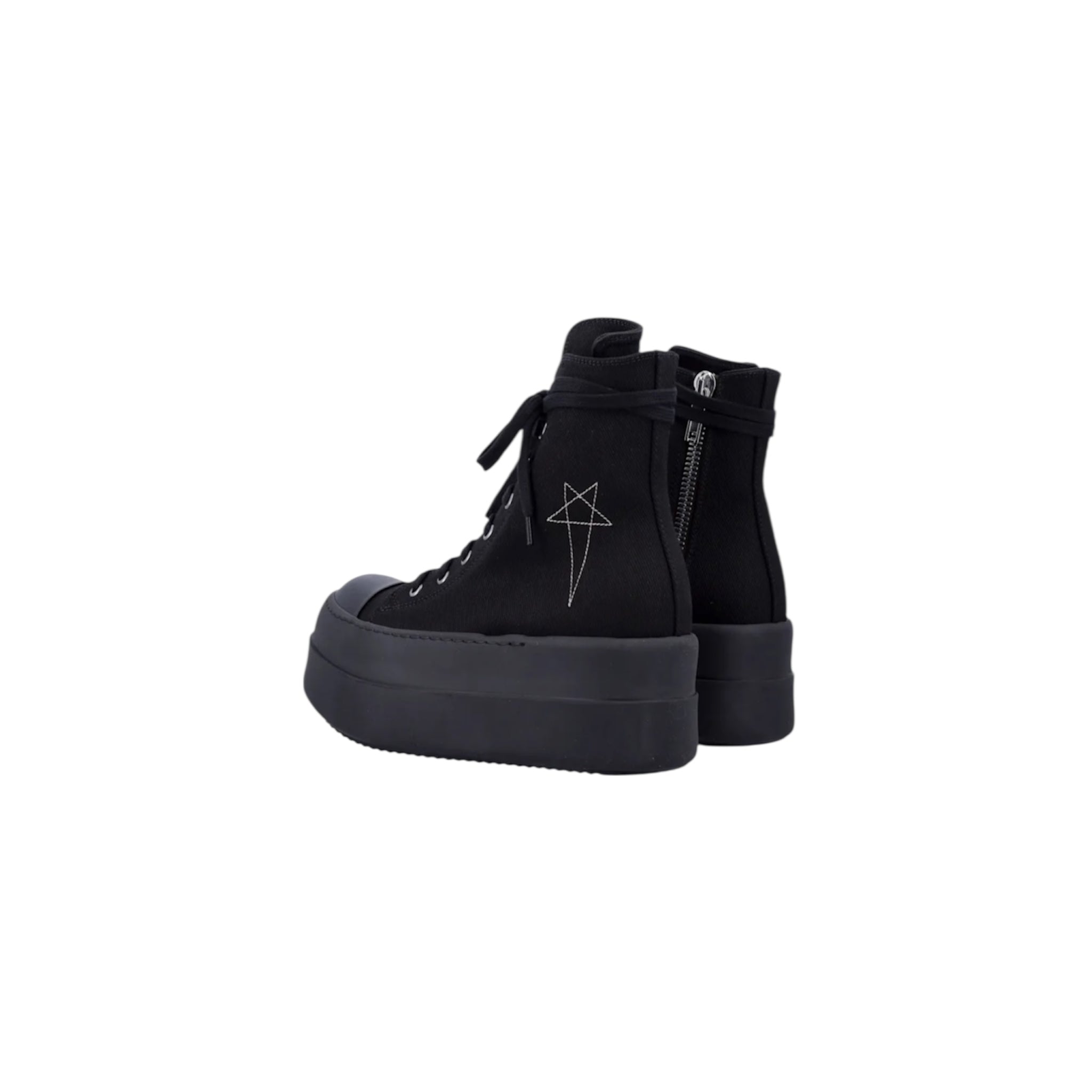 rick owens drkshdw abstract high – triple black SZ-41