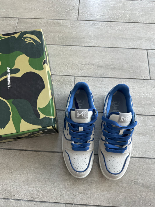 BAPE STA 93 Low – Blue & White (with OG Box) SZ-43