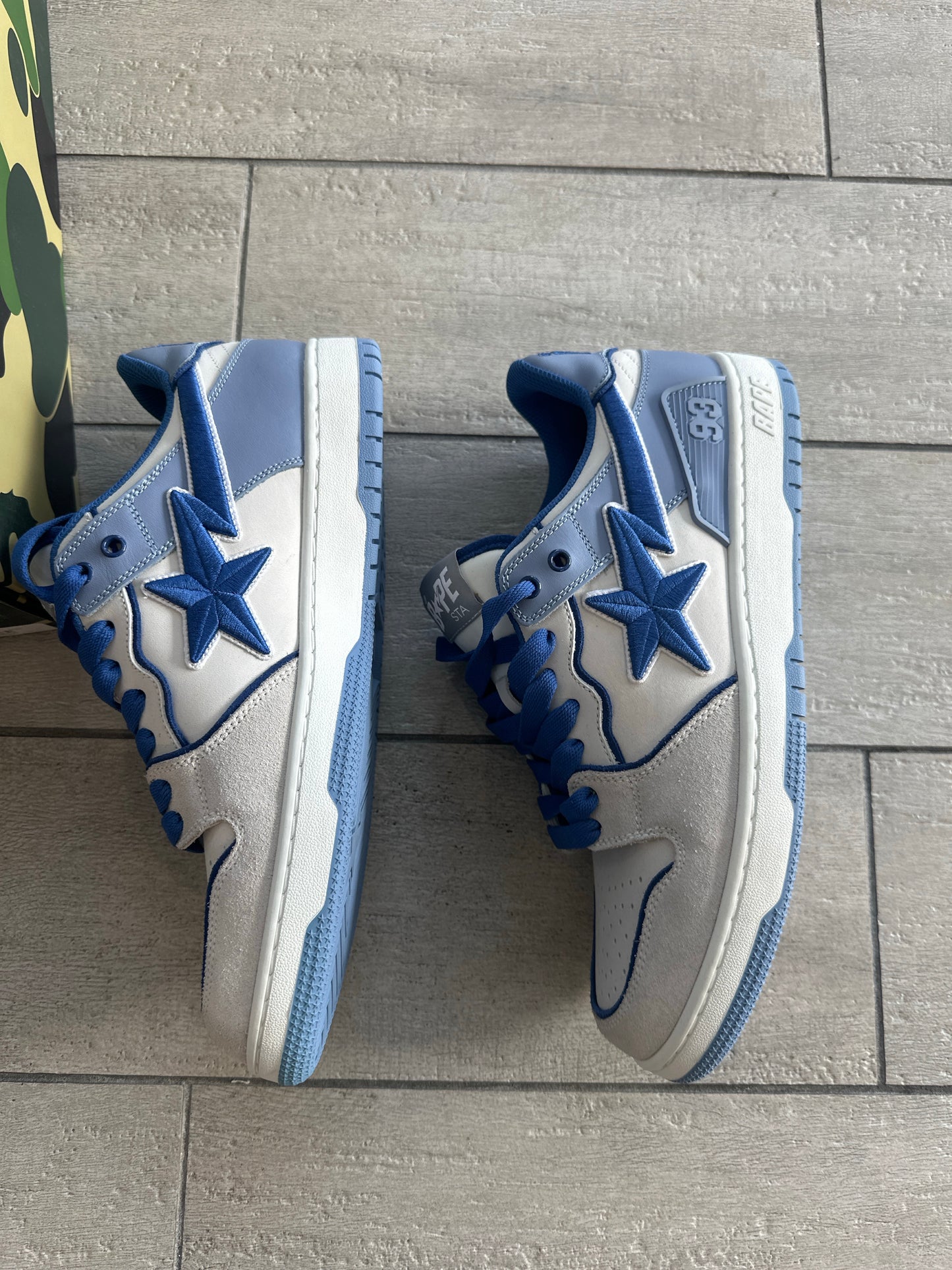 BAPE STA 93 Low – Blue & White (with OG Box) SZ-43