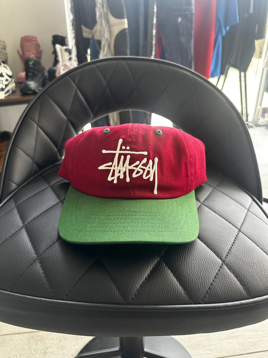 Stüssy Red & Green Logo Cap