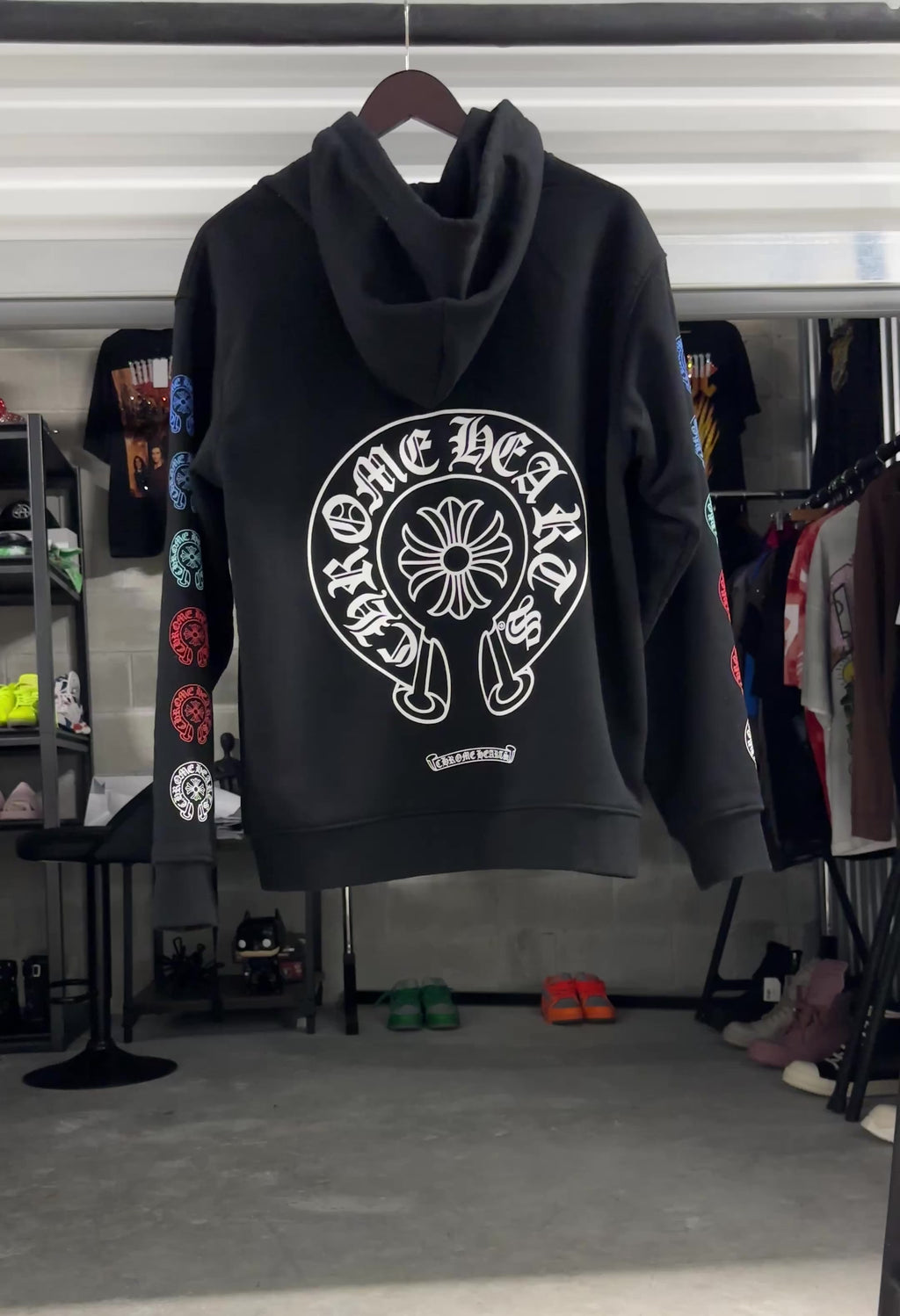 Chrome Hearts Multi-Color Horseshoe Zip Hoodie – Black SZ-L