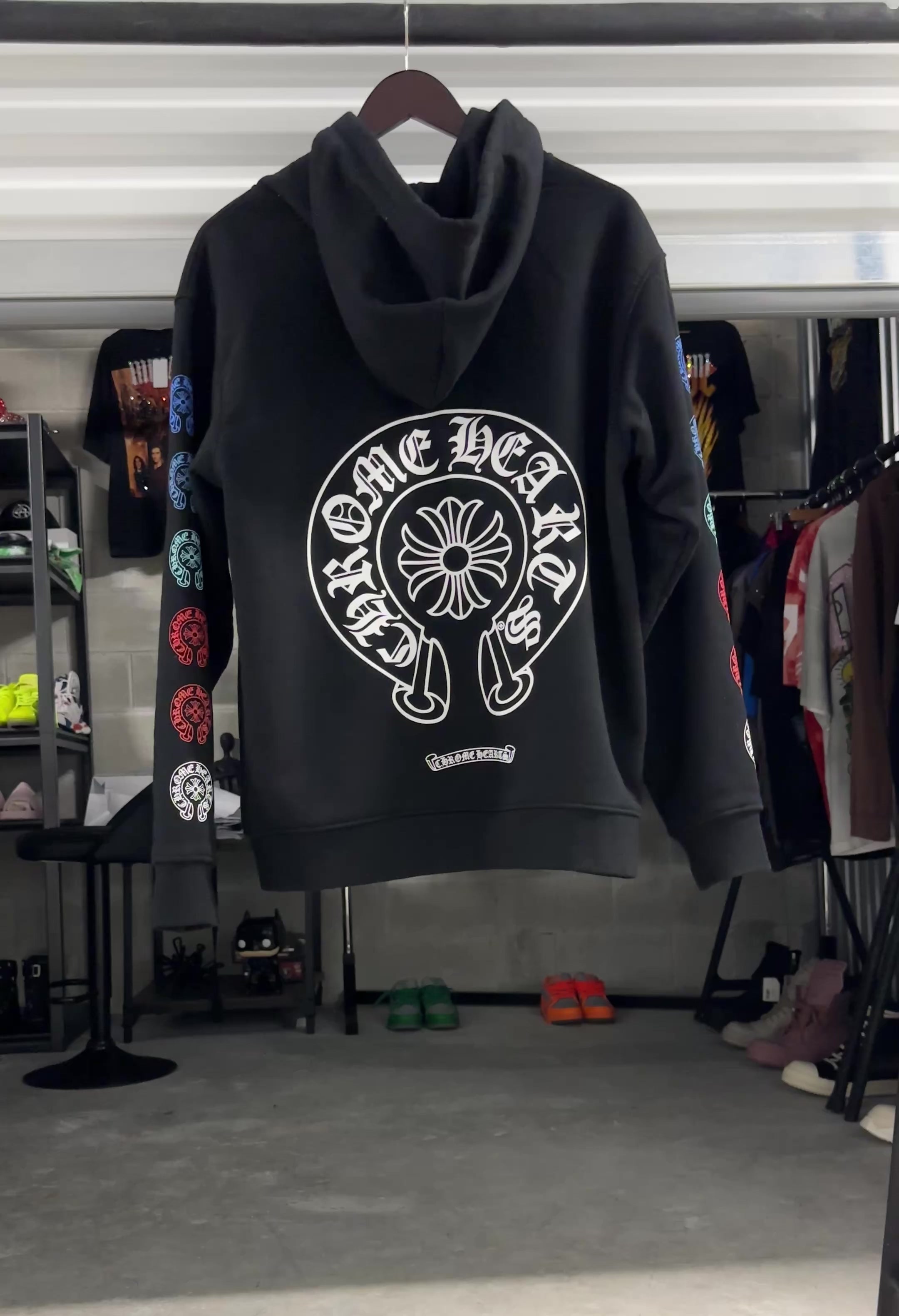 Chrome Hearts Multi-Color Horseshoe Zip Hoodie – Black SZ-L